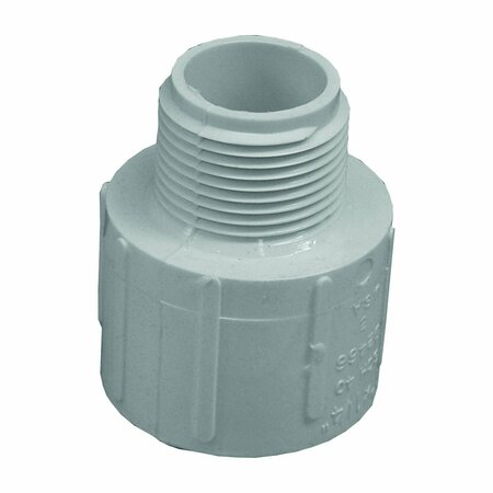 GENOVA PRODUCTS LASCO 436132BC Pipe Adapter, 1-1/4 x 1 in, Slip x MIP, PVC, SCH 40 Schedule PVC 02110  0900HA